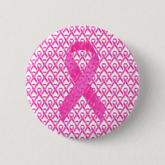 Macaron Rond 5 Cm Mois du cancer du sein Ruban rose