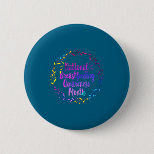 Macaron Rond 5 Cm Mois national de sensibilisation à l'allaitement m