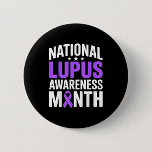 Macaron Rond 5 Cm Mois national de sensibilisation au lupus ruban vi