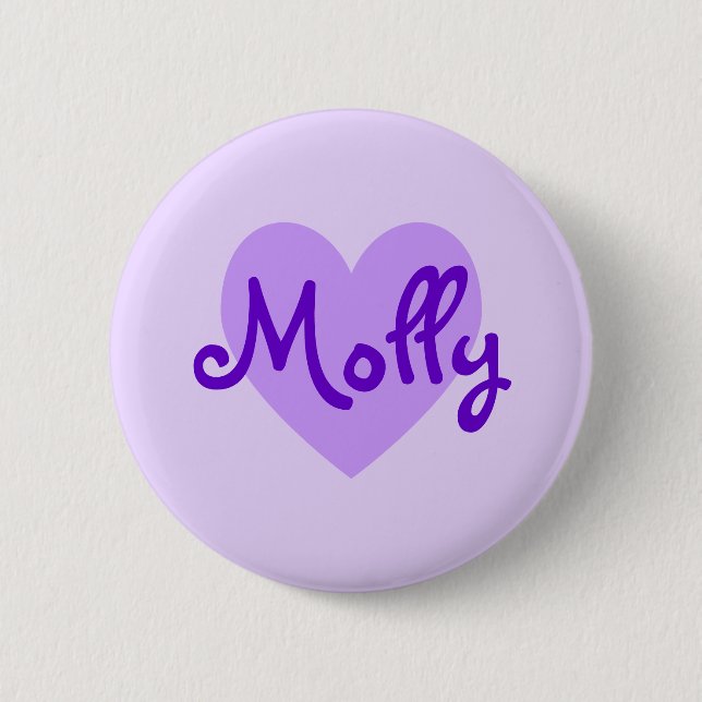 Macaron Rond 5 Cm Molly en pourpre (Devant)