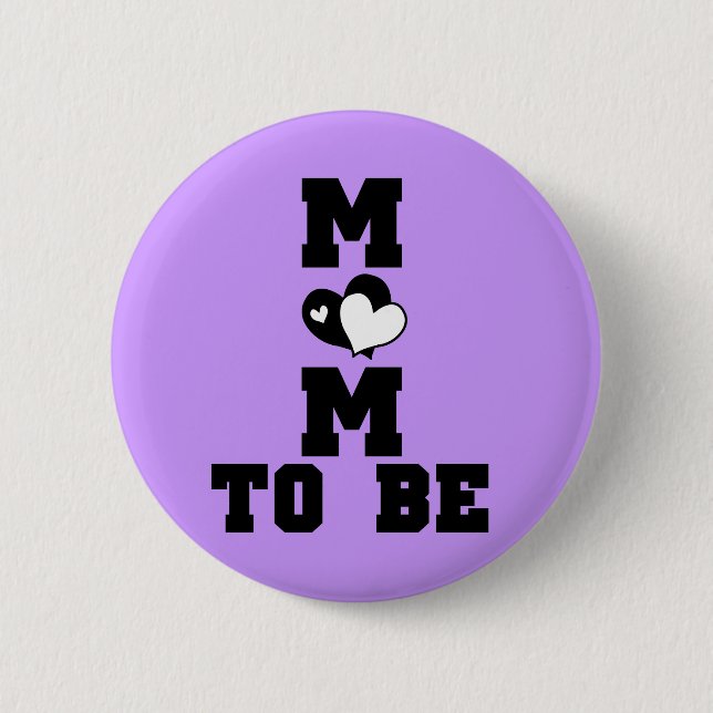 Macaron Rond 5 Cm MOM à être - Texte noir (Devant)