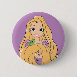 Macaron Rond 5 Cm Moment magique Rapunzel & Pascal
