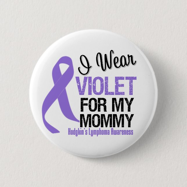 Macaron Rond 5 Cm Moment Violet Ribbon Hodgkins Lymphoma (Devant)