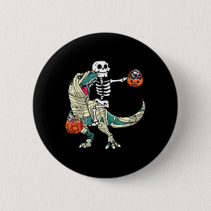 Macaron Rond 5 Cm Momie de squelette à cheval Dinosaure T Rex Hallow