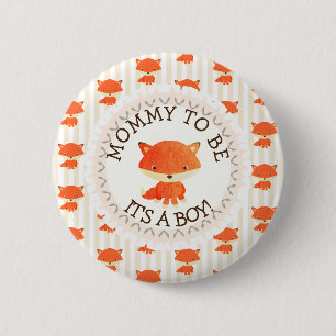 Macaron Rond 5 Cm Mommy To Be Button Woodlands Thème