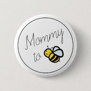 Macaron Rond 5 Cm Mommy to Bee Mom Baby Shower
