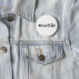 Macaron Rond 5 Cm #MomTribe Modernité de la maternité Script Fête