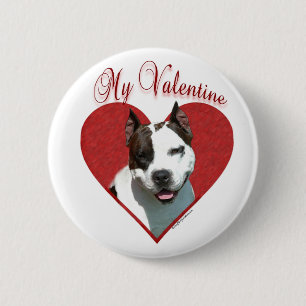 Macaron Rond 5 Cm Mon AmStaff Valentine