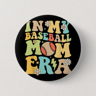 Macaron Rond 5 Cm Mon Baseball Maman Era Drôle Baseball Mama Mères D