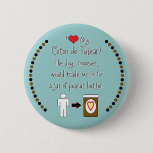 Macaron Rond 5 Cm Mon beurre d'arachide de Tulear Loves de coton
