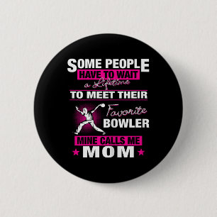 Macaron Rond 5 Cm Mon Bowler Favori M'Appelle Maman Bowling Maman
