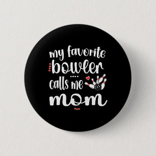 Macaron Rond 5 Cm Mon Bowling préféré m'appelle Bowling Mom Bowler M