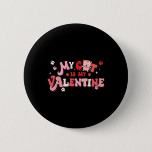 Macaron Rond 5 Cm Mon chat est mon Valentin amoureux de chaton Kawai