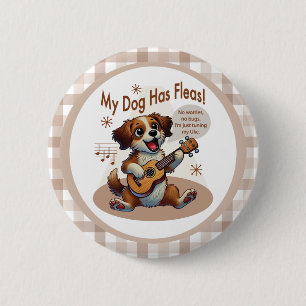 Macaron Rond 5 Cm Mon Chien A Fleas Ukulele Tuning Chanson