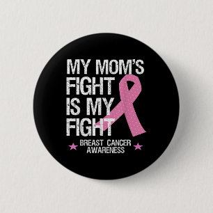Macaron Rond 5 Cm Mon combat de mamans est ma lutte contre le cancer