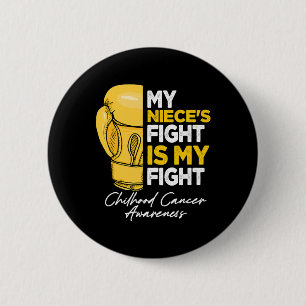 Macaron Rond 5 Cm Mon combat de nièce est mon combat contre le cance