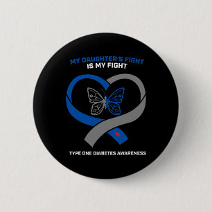 Macaron Rond 5 Cm Mon combat de soeur est mon combat pour le diabète