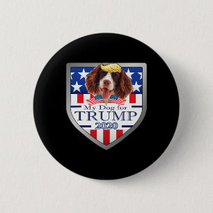 Macaron Rond 5 Cm Mon épagneul Springer anglais pour Trump