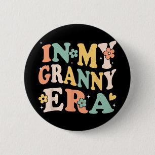 Macaron Rond 5 Cm Mon époque Mamie drôle Sarcastique Groovy Rétro Ma