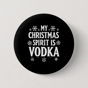 Macaron Rond 5 Cm Mon Esprit De Noël Est Vodka Funny Humour De Vacan