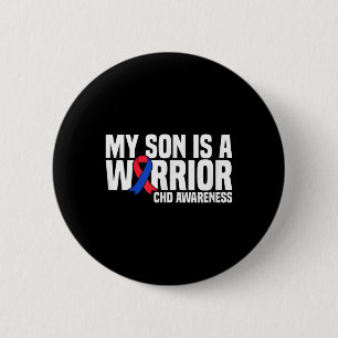 Macaron Rond 5 Cm Mon Fils Est Un Guerrier Chd Maladie Cardiaque Con