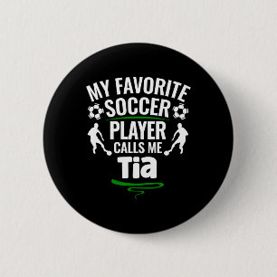 Macaron Rond 5 Cm Mon Joueur De Football Favori M'appelle Tia