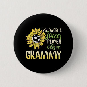 Macaron Rond 5 Cm Mon Joueur De Football Préféré M'Appelle Grammy