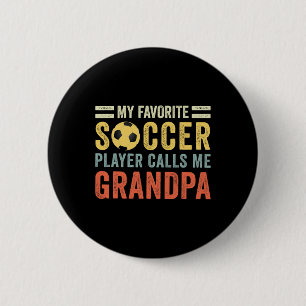 Macaron Rond 5 Cm Mon Joueur De Football Préféré M'appelle Papy Socc
