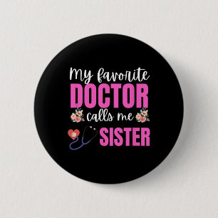 Macaron Rond 5 Cm Mon Médecin Favori M'Appelle Soeur Fleurs Mères