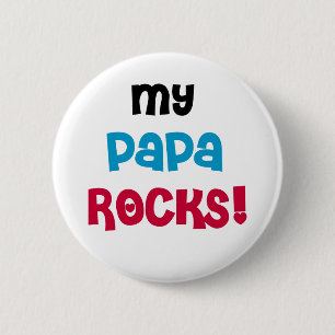 Macaron Rond 5 Cm Mon papa bascule le T-shirts et les cadeaux