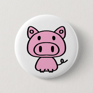 Macaron Rond 5 Cm Mon petit insigne rose