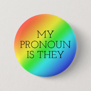 Macaron Rond 5 Cm   Mon pronom est Ils Personnalisable   
