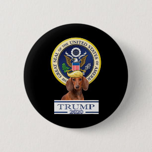 Macaron Rond 5 Cm Mon teckel pour Trump