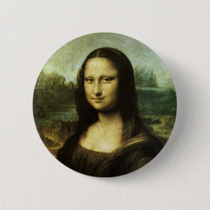 Macaron Rond 5 Cm Mona Lisa de Leonardo da Vinci, Art Renaissance