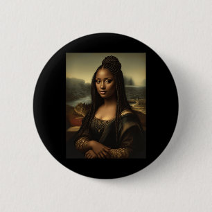 Macaron Rond 5 Cm Mona Lisa noire Histoire des Noirs américains Mon
