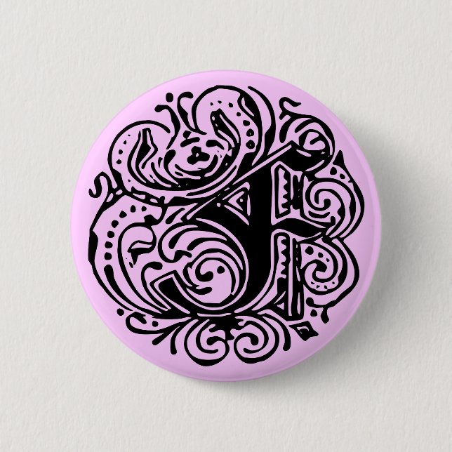 Macaron Rond 5 Cm Monarchie "F" (Devant)