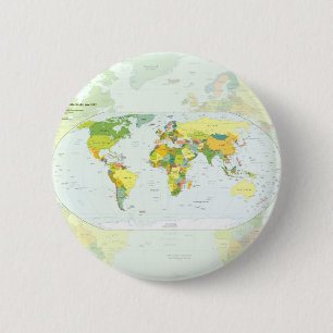 Macaron Rond 5 Cm monde+carte+globe+pays+atlas