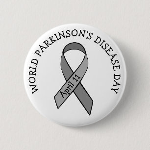Macaron Rond 5 Cm Monde :maladie de Parkinson jour bouton du 11