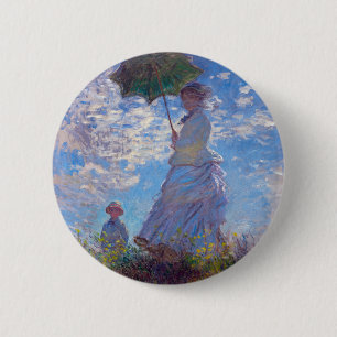 Macaron Rond 5 Cm Monet France Impressionniste Personnes Femme avec