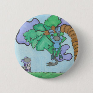 Macaron Rond 5 Cm Monkee autour