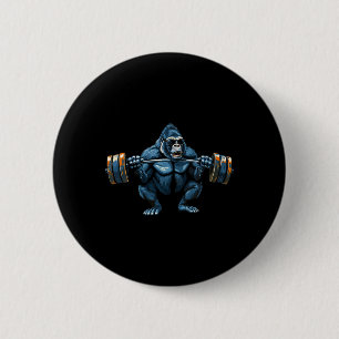 Macaron Rond 5 Cm Monkey Gorilla Bodybuilding Muscles Fitness Gymnas