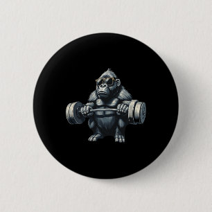 Macaron Rond 5 Cm Monkey Gorilla Bodybuilding Muscles Fitness Salle