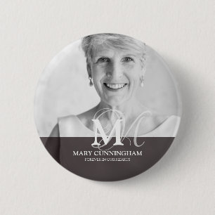 Macaron Rond 5 Cm Monogramme classique
