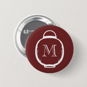 Macaron Rond 5 Cm Monogramme japonais de lanternes