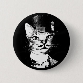 Macaron Rond 5 Cm Monsieur Oswin Cat Button