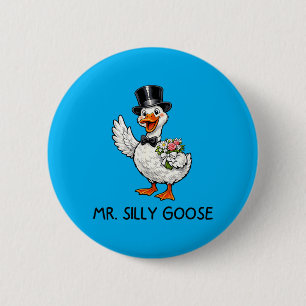 Macaron Rond 5 Cm Monsieur Silly Goose Mariage Enterrement de Vie de