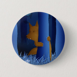 Macaron Rond 5 Cm Monsieur Wolf - insigne de Pin