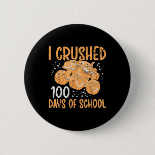 Macaron Rond 5 Cm Monster Truck 100 Jours École 100e Jour Garçons En