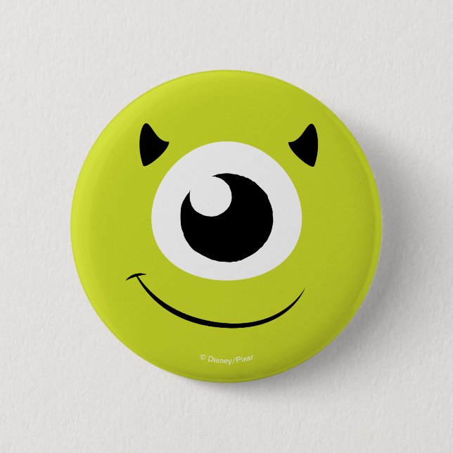 Macaron Rond 5 Cm Monsters Inc. | Mike Face (Devant)