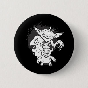 Macaron Rond 5 Cm Monstre d'Halloween avec création Déplaisante